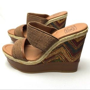 Lucky Brand Brown Candy Slip On Wedges